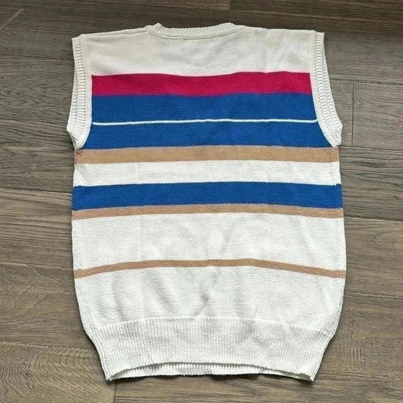 🔥Gitano🔥  | Vintage striped knit sweater vest with pockets - Picture 7 of 7